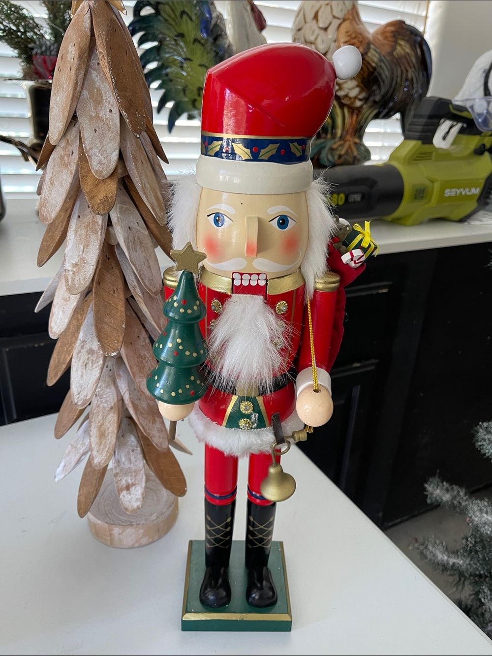 Classic Red Wooden Nutcracker Soldier Holiday Figurine